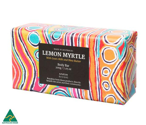 Lemon Myrtle Body Bar Soap Featuring Art By Judy Napangardi Watson