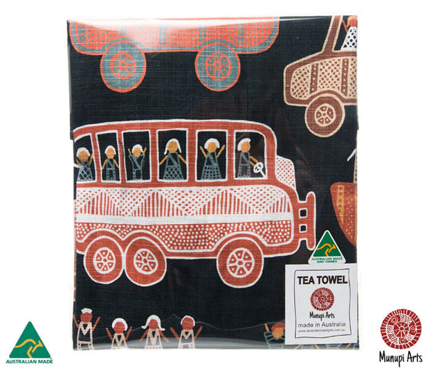 Debbie Coombes Off to the Footy Tea Towel