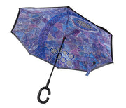 Umbrella - featuring artwork by Theo Faye Nangala Hudson from Warlukurlangu Artists. 